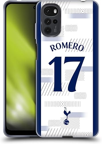 Head Case Designs Officially Licensed Tottenham Hotspur F.C. Cristian Romero 202324 Players Soft Gel Case Compatible with Motorola Moto G22