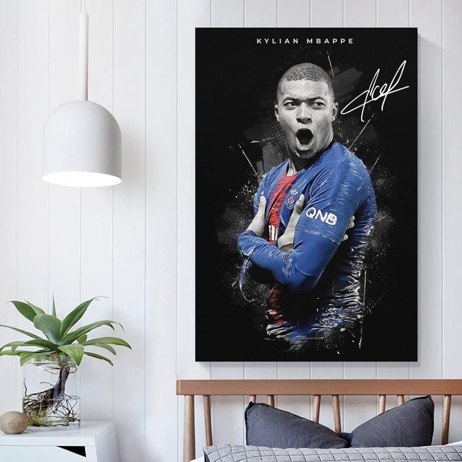 fhzang Kylian Mbappe Poster 1 Canvas Poster Unframed: 12x18 inches (30x45 cm)