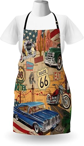 Miniatura 2 de Lunarable Delantal divertido, hermanos gatitos acostados junto a cabezas dormilonas, gatos amantes de mascotas, imagen de mejores amigos, babero de