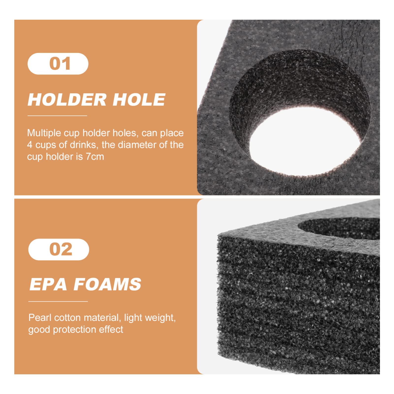 Cabilock Cup Tray Disposable Cup Holder 2pcs for Milk Tea Easy to Carry Beverage Carrier