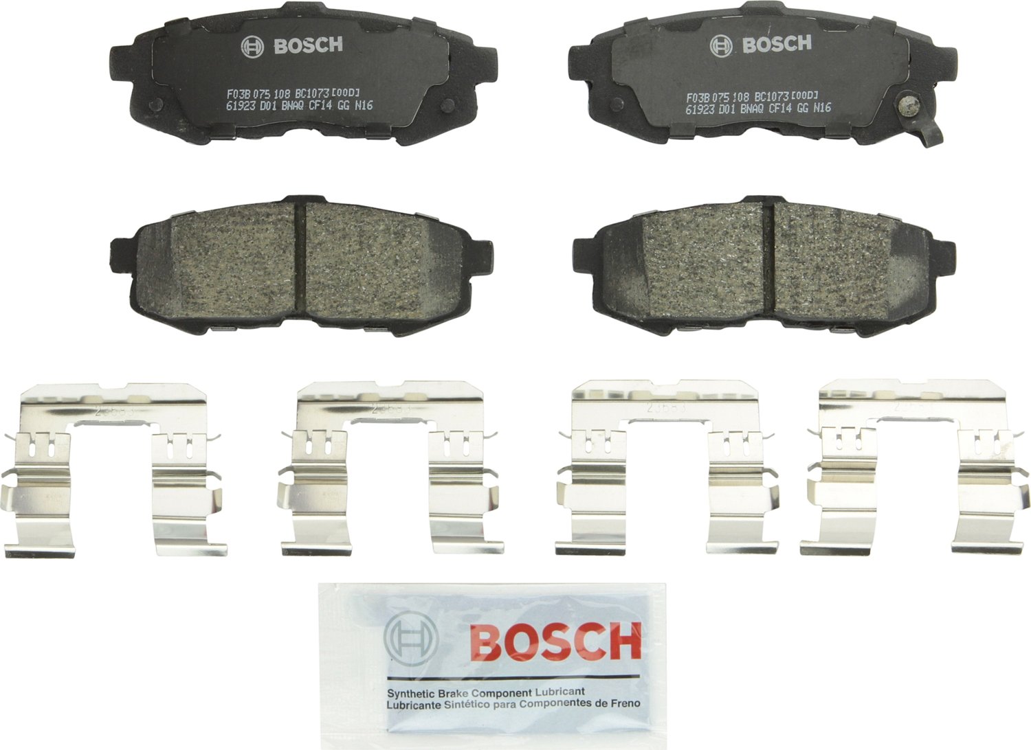Bosch Automotive BP1078 QuietCast Premium Semi-Metallic Disc Brake Pad Set For: Subaru Forester, Legacy, Outback, B9 Tribeca, Tribeca, WRX, Front — view 361