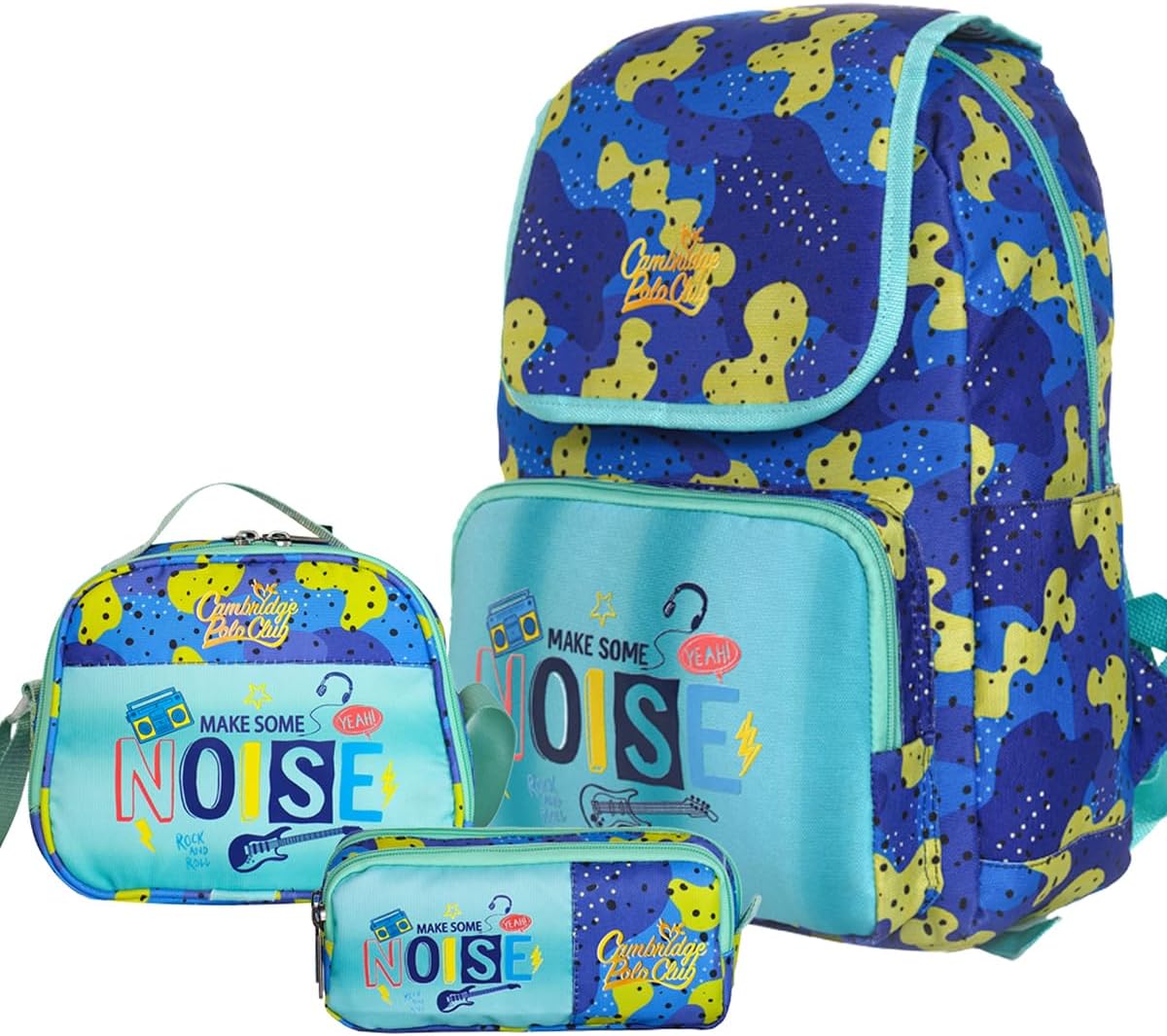 Cambridge Polo Club Noise Kapaklı Unisex Çocuk İlkokul Çanta Seti Yeşil, Tek Ebat, CPO4104, YEŞİL, üniseks-çocuk