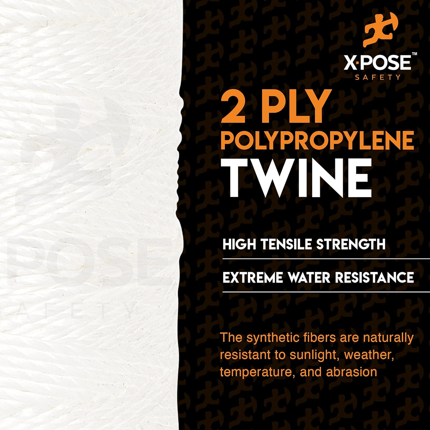 Polypropylene Tying Twine - 2 Ply White Plastic Poly Twine String 4200' Roll - Soft On Hands - Heavy Duty Outdoor & Indoor Tie Line - Baling, Shipping & Bundling Twine, Packaging Rope