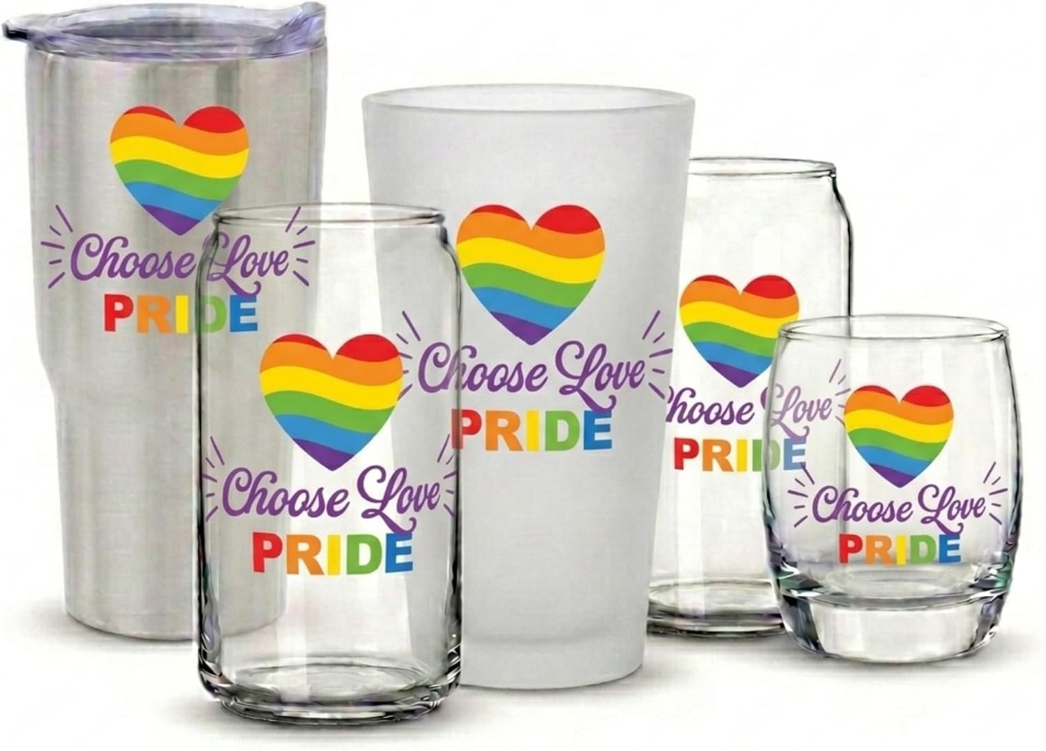 Choose Love Pride 6 oz Whiskey Glass – Rainbow Pride Drinkware Gift