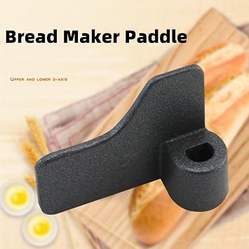 Bread Maker Paddle Bread Machine Mixing Blade Accessories Dough Mixing Stick Mixer Replacement Mixing Paddles Non-Stick Teflon Coated Flat Kneading Compatible with Panasonic (Balck)