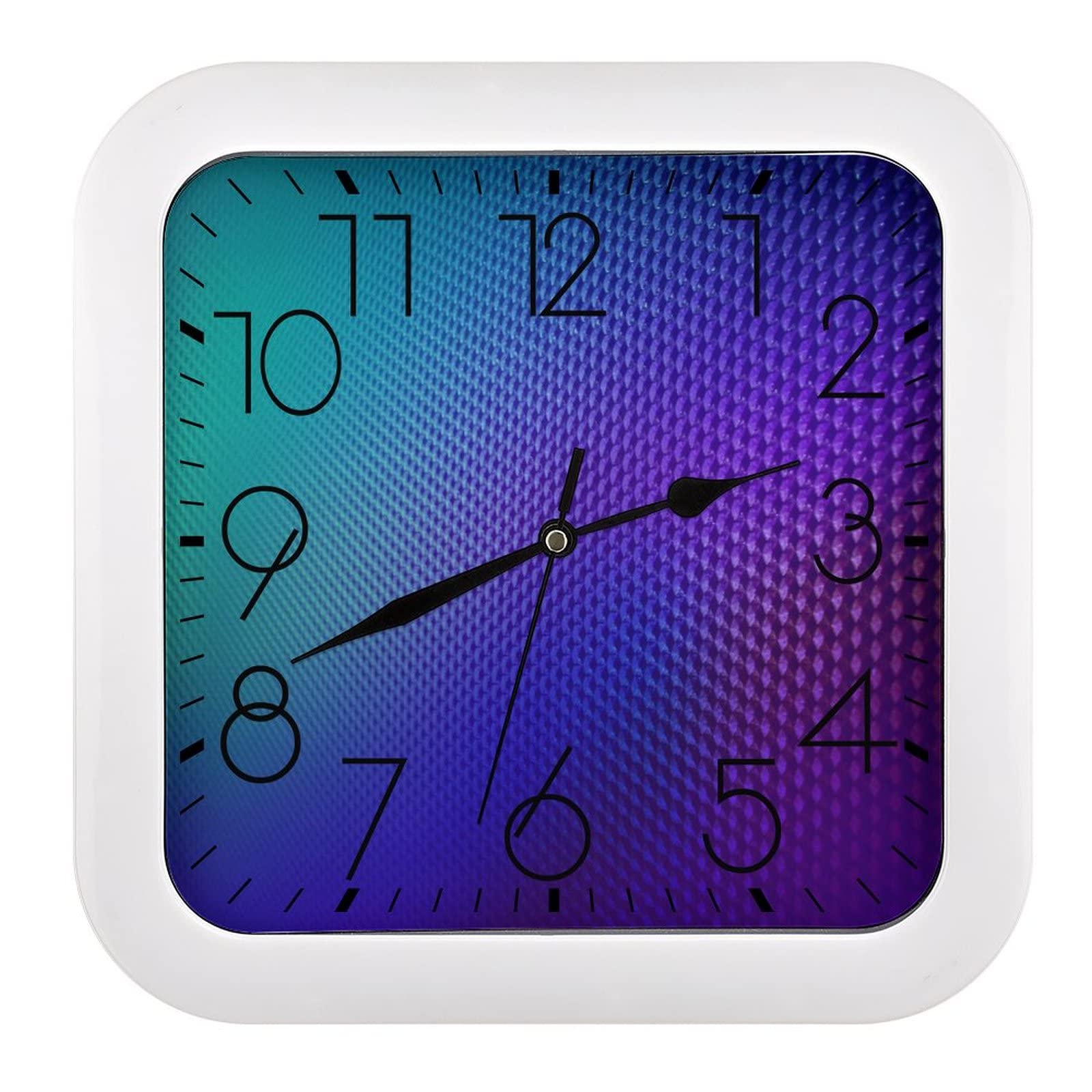 Pendule murale silencieuse pour maison et école, horloge moderne mauve verte 26cm