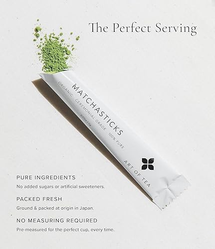 Miniatura 29 de Art of Tea Matcha en polvo Matcha orgánico de grado ceremonial Lata de polvo de matcha ceremonial de 1.4 onzas