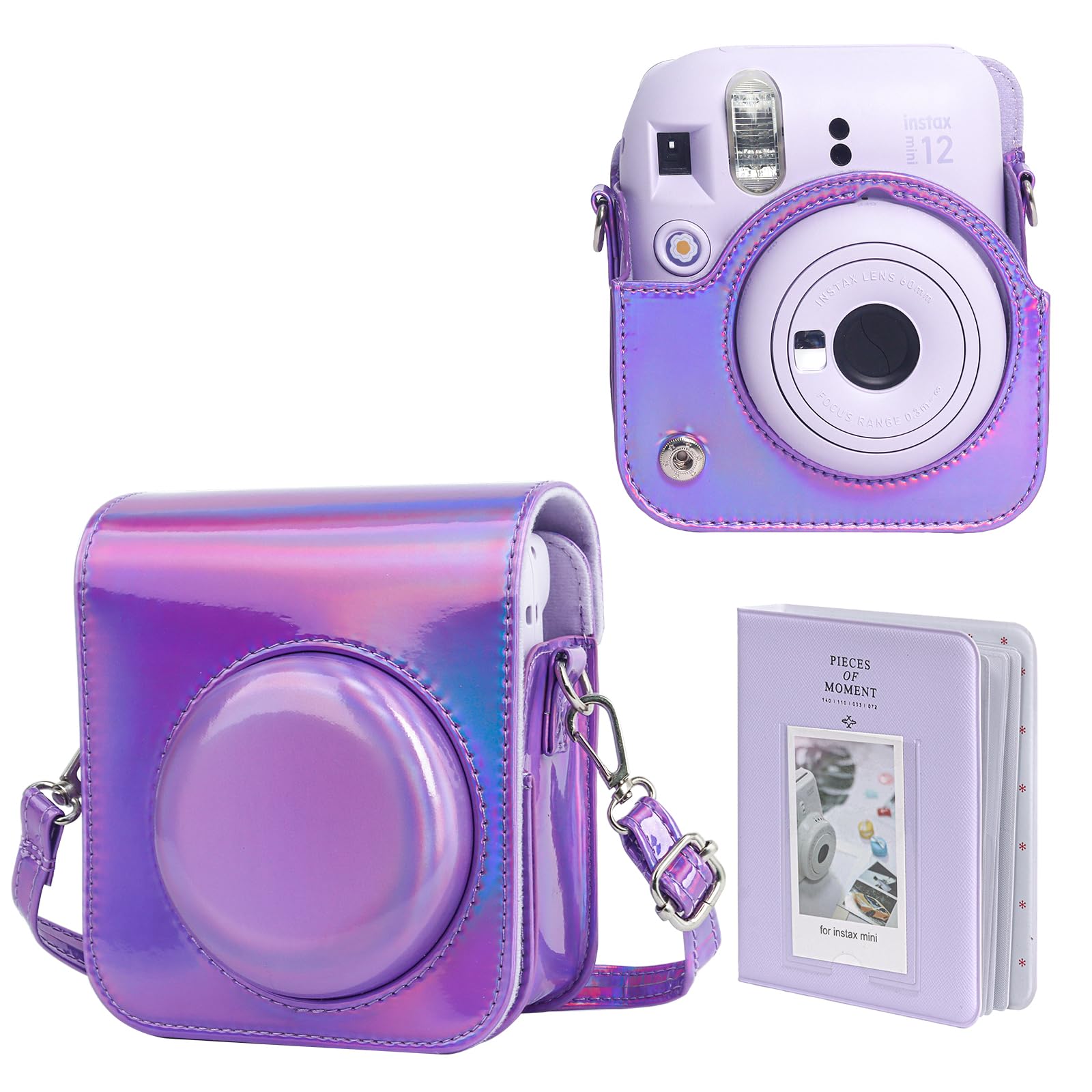 WOGOZAN Protective Case for Fujifilm Instax Mini 12 Instant Camera - with Light-sensitive Holes, Lower Right Lens Fit, Specially Designed for Mini 12