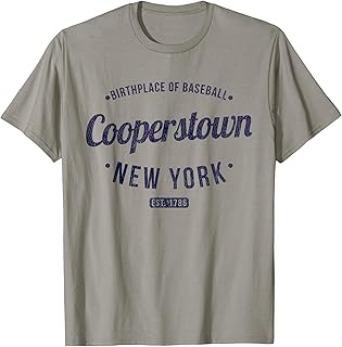 New York Vintage Minimalist Retro Souvenir NY Cooperstown T-Shirt