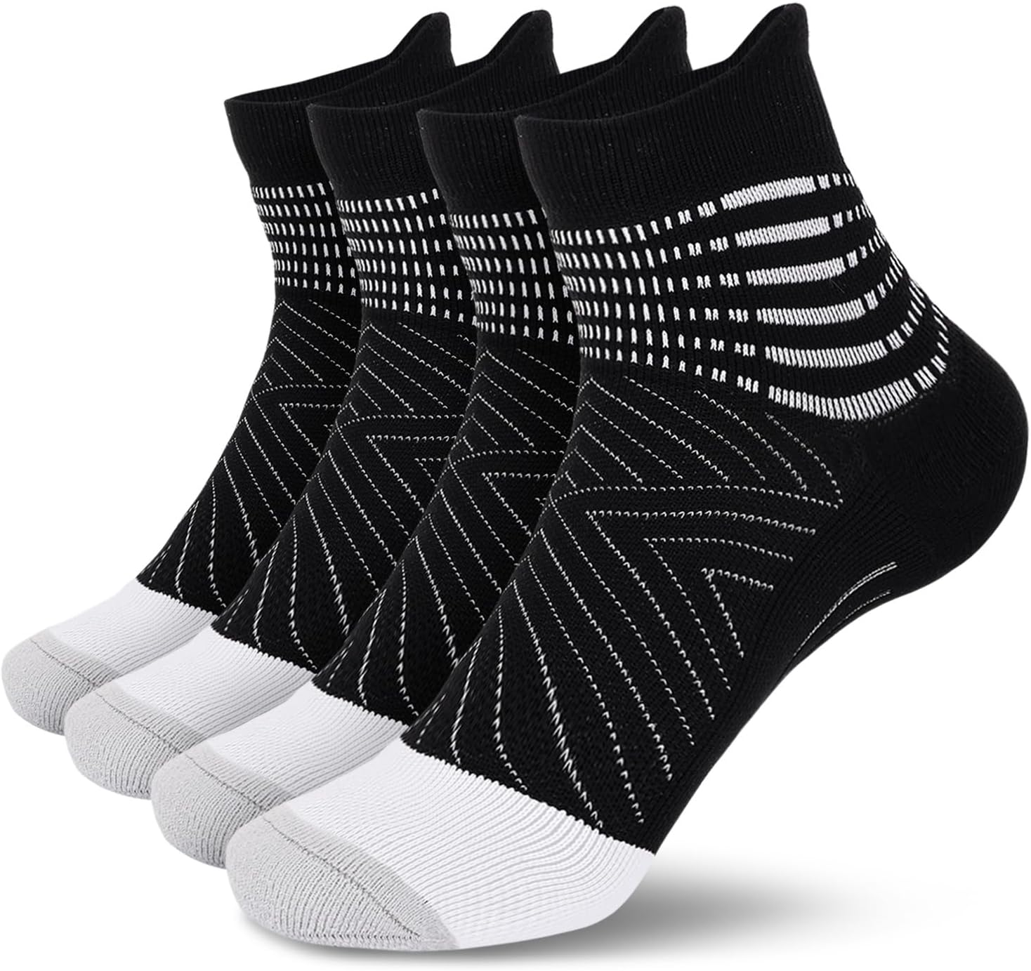 IRAMY Compression Ankle Support Socks Women - Wicking, Cushioned Athletic, Plantar Fasciitis Relief 2/3/6 Pairs