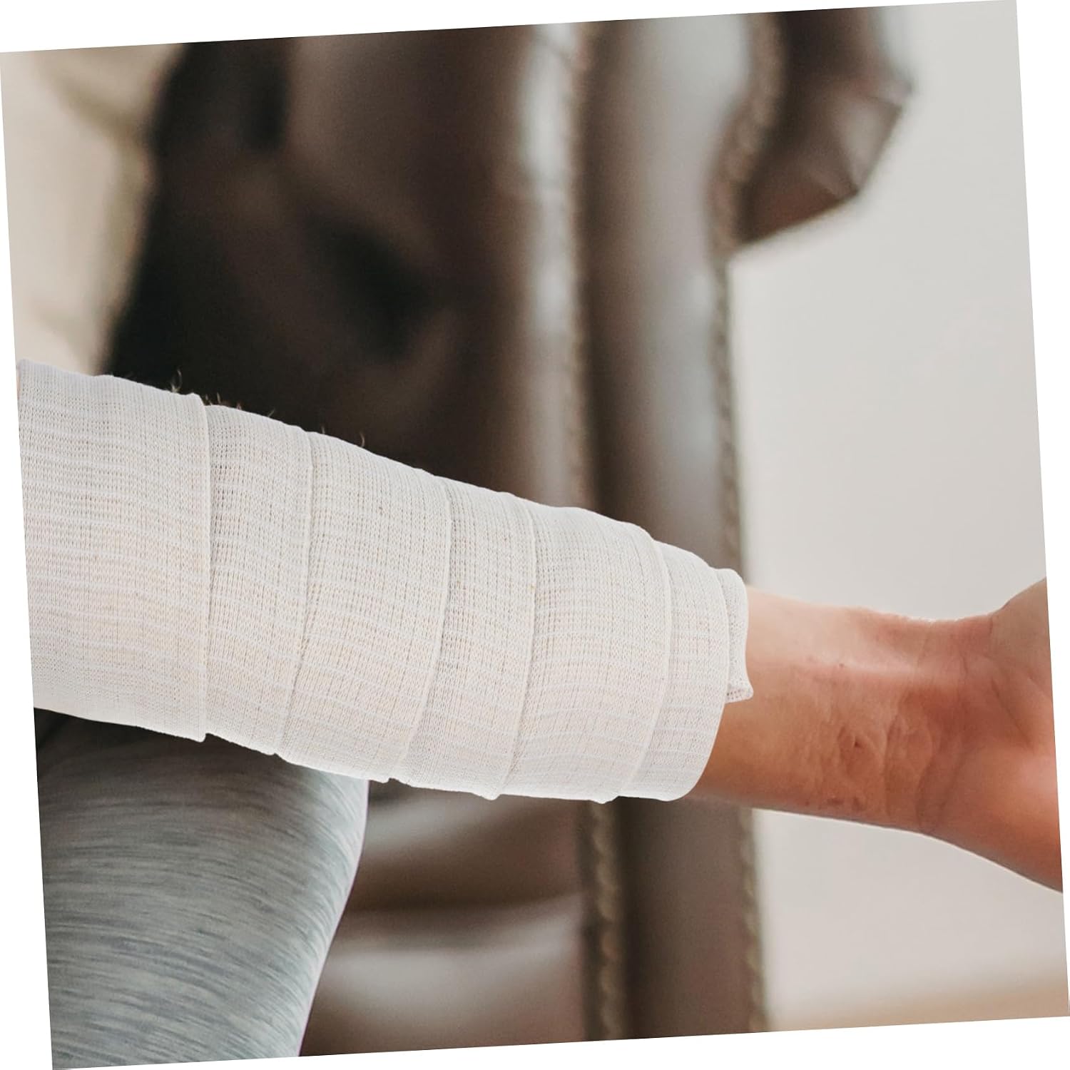 1roll Elastic Tubular Cotton Stockinette Wrap for Dressing Padding High Elasticity for Comfort Support for Arm Leg Foot and Care