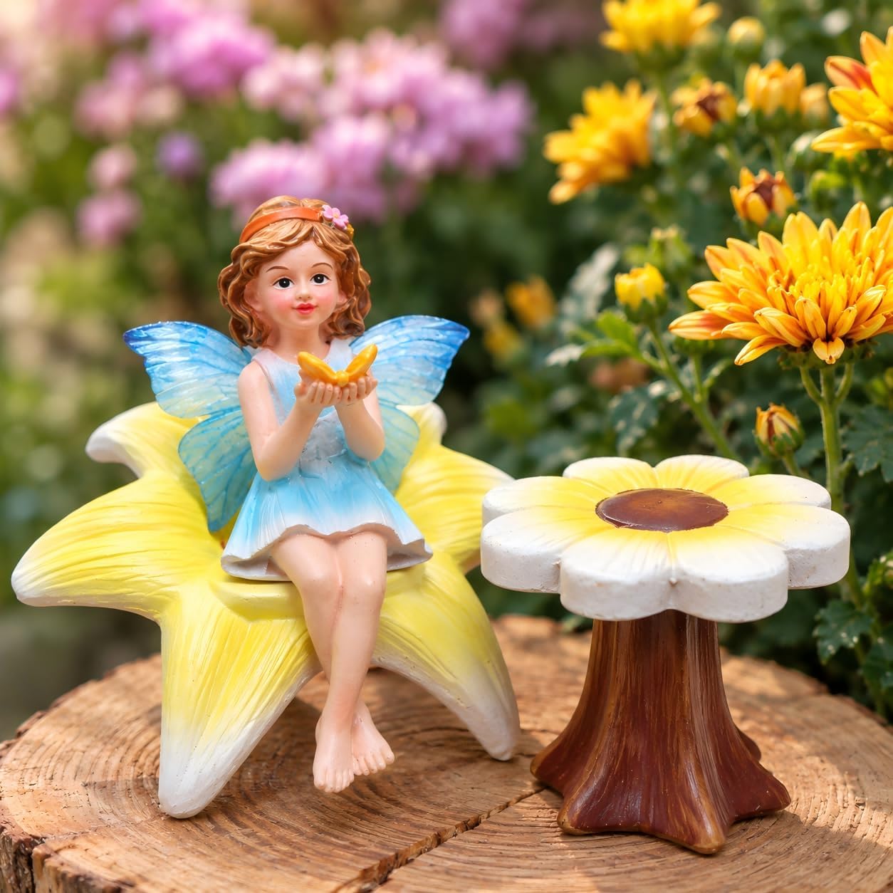 Skyflex Solar Garden Kit-11Pcs Fairy Garden House Magical Glow After Dark