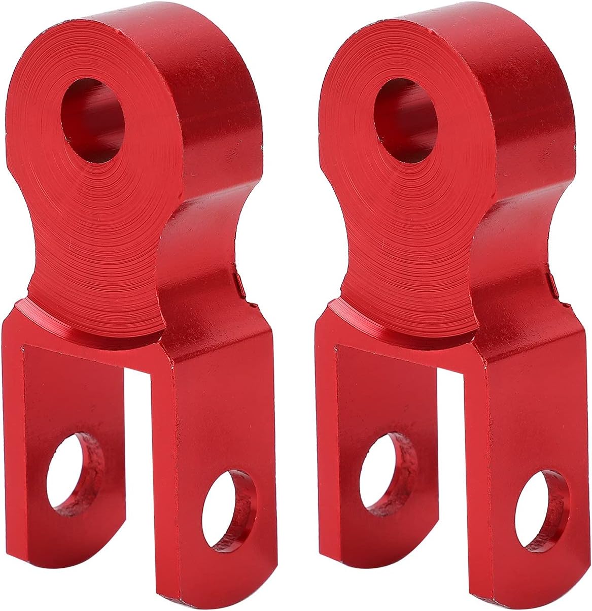 2pcs Shock Absorber Riser, M10 Rear Shock Absorber Height Extension Riser, Aluminum Alloy Shock Absorber Height Extender for Motorcycle(Red)