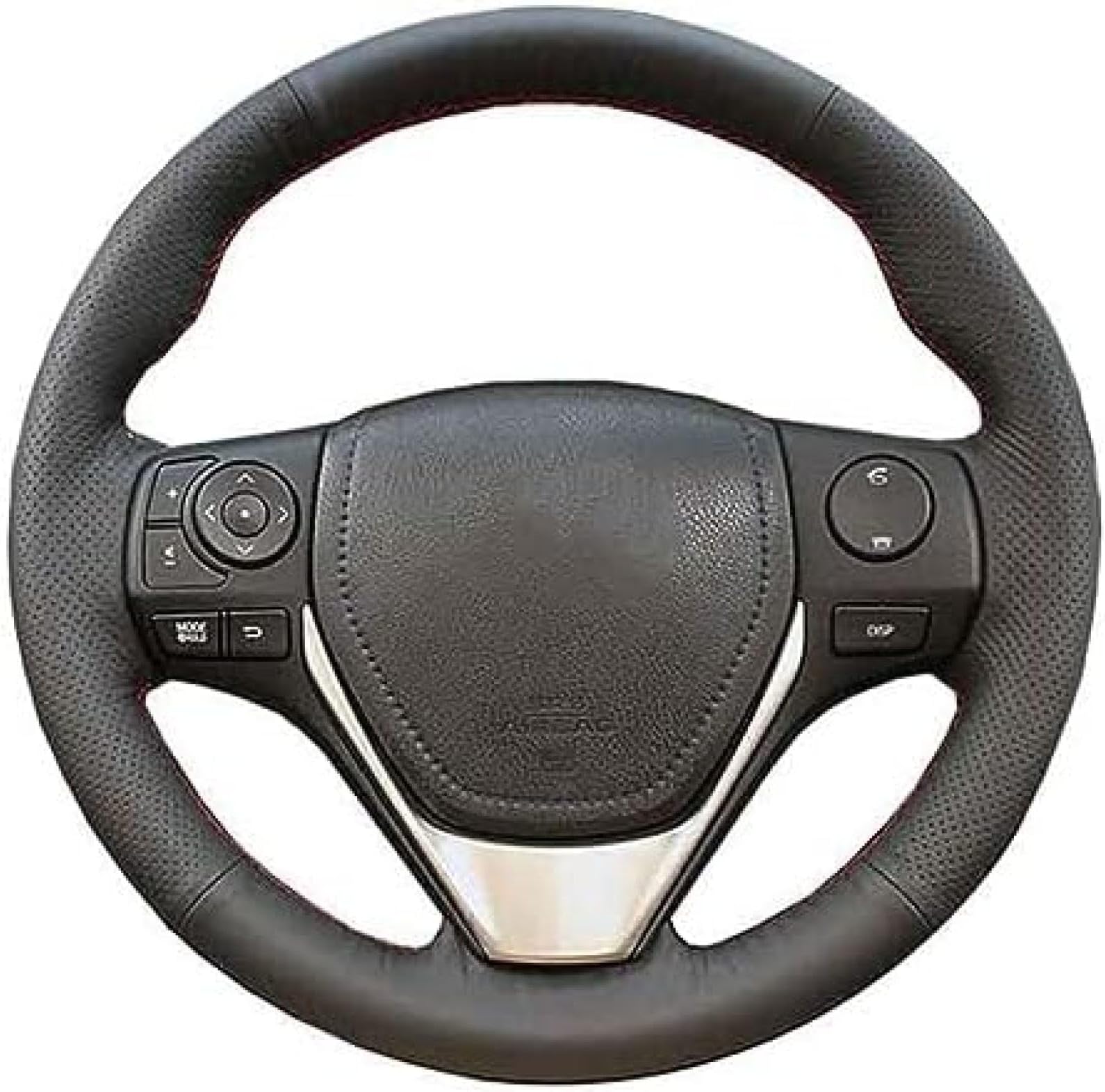 WouND Hand Sewing Steering Wheel Cover,For Toyota Corolla 2014-2019,Blue Line Breathable Anti-slip Protector Interior Accessories