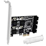 FebSmart 2X 19Pin USB 3.0 Header Ports PCIE USB 3.0 5Gbps Expansion Card for Windows and Linux Desktop PCs, Built in FebSmart Self-Powered Technology, No Need Additional Power Supply (FS-H2-Pro)