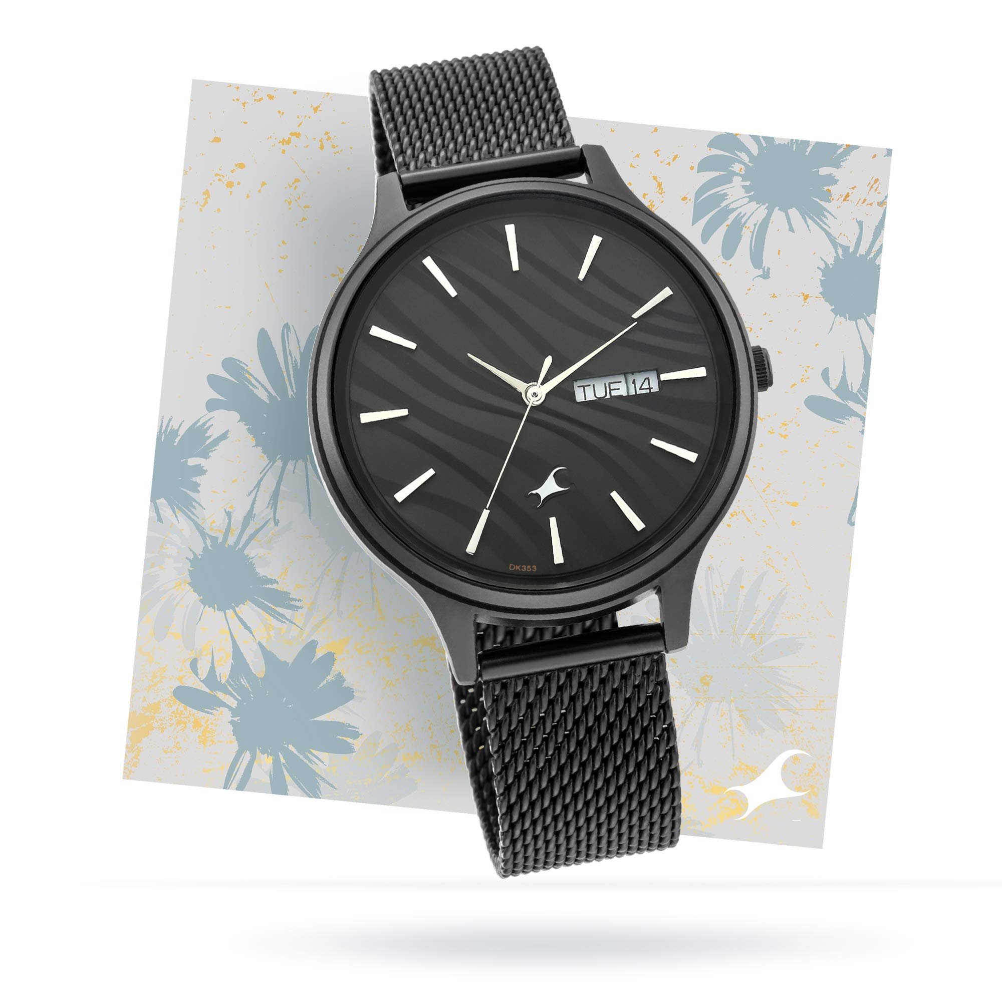 Fastrack Ruffles Quartz Analog with Day and Date Black Dial Stainless Steel Strap Watch for Girls-NS6207NM01 (B08D3QNVMS) Amazon Price History, Amazon Price Tracker