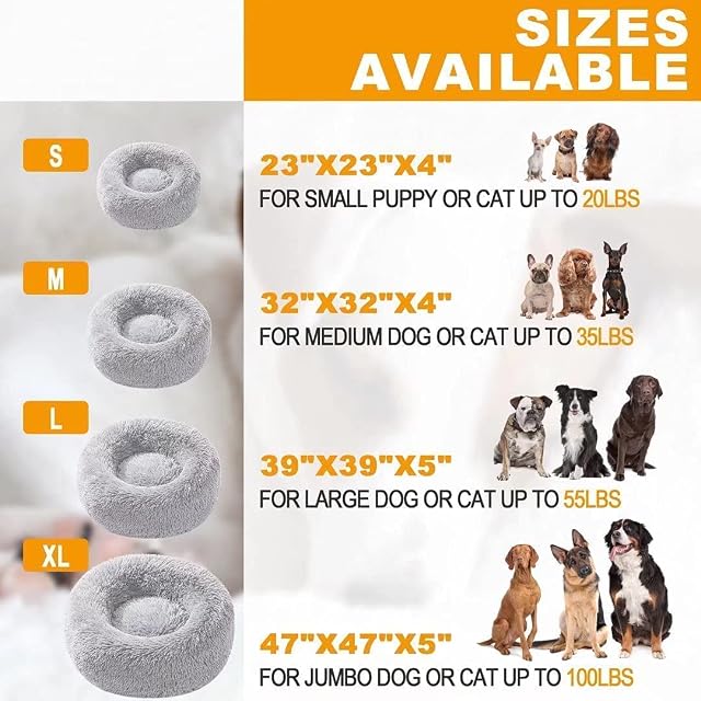 Foto 6 de 6 de Cama para perros, cama para gatos, redonda, mullida, cama para gatos, extraíble, lavable, cojín para perros