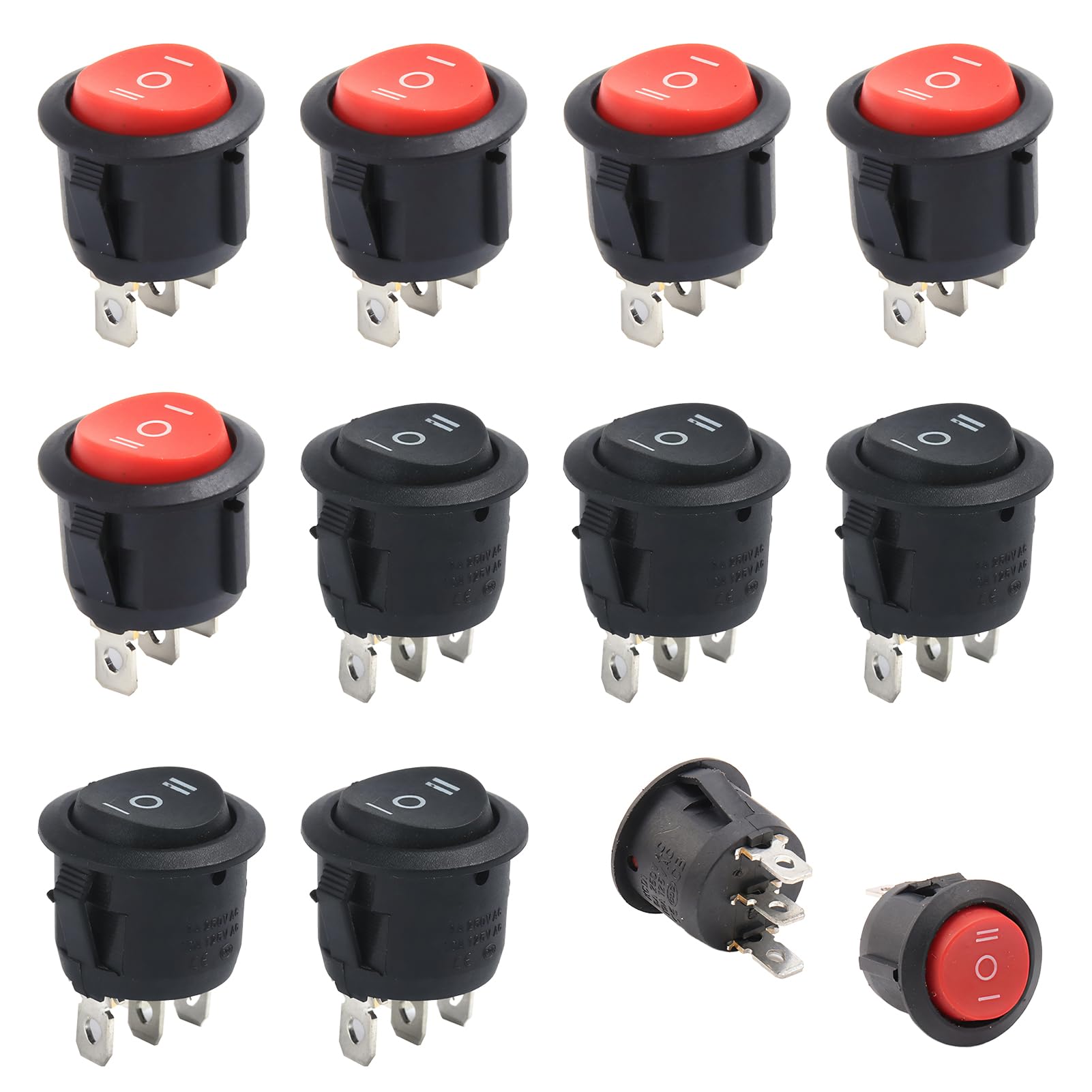 12x Kippschalter 3-Polig - Für Auto, Boot & Haushaltsgeräte