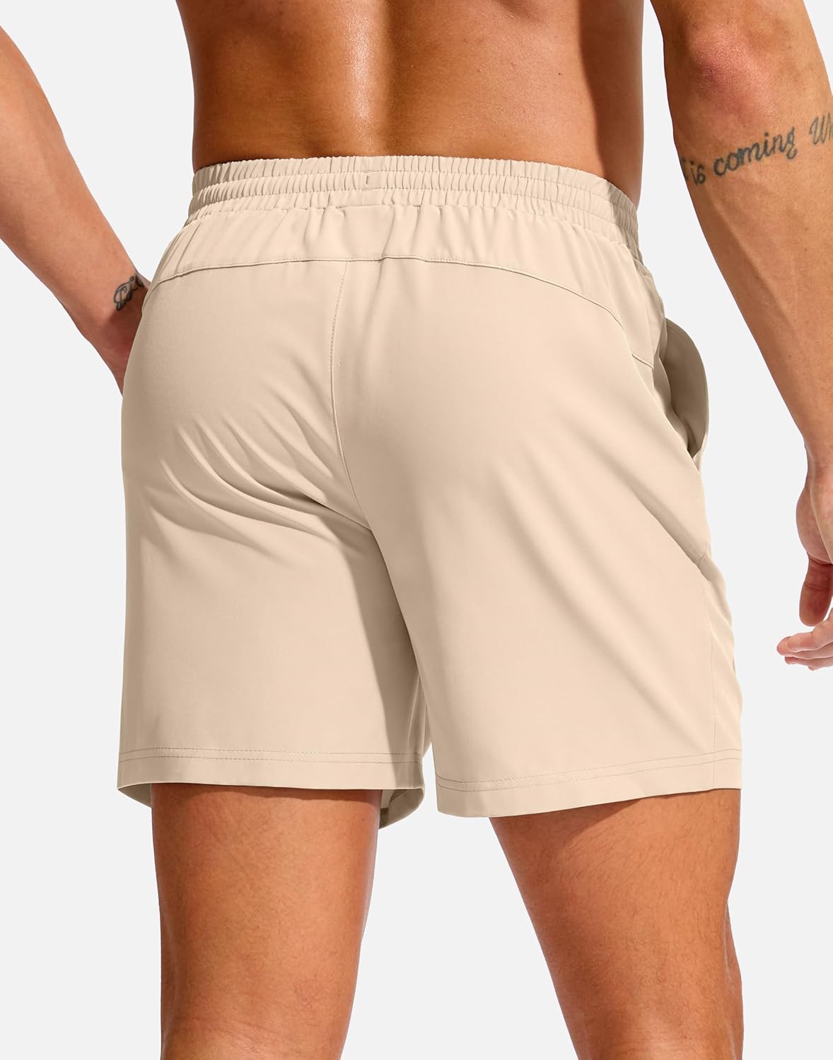 Soothfeel Men's Athletic Workout Shorts with Zipper Pocket 5"/7" Running Gym Shorts for Men Lightweight Quick Dry Tennis - Image 2