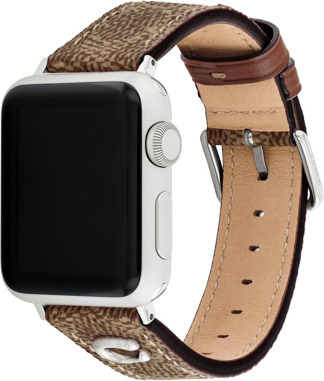 COACH Apple Watch Strap, Compatible with 38mm, 40mm, 41mm Apple Watch, Interchangeable Strap with Signature Style for a Personalized Look