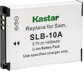 Kastar Battery for Samsung SLB-10A JVC BN-VH105 and Samsung HMX-U20 HZ10W HZ15W IT100 L100 L110 L200 L210 L310W M100 M110 M310W SL202 SL310 SL420 SL502 SL620 SL720 SL820 WB800F WB850F WB1100F WB2100