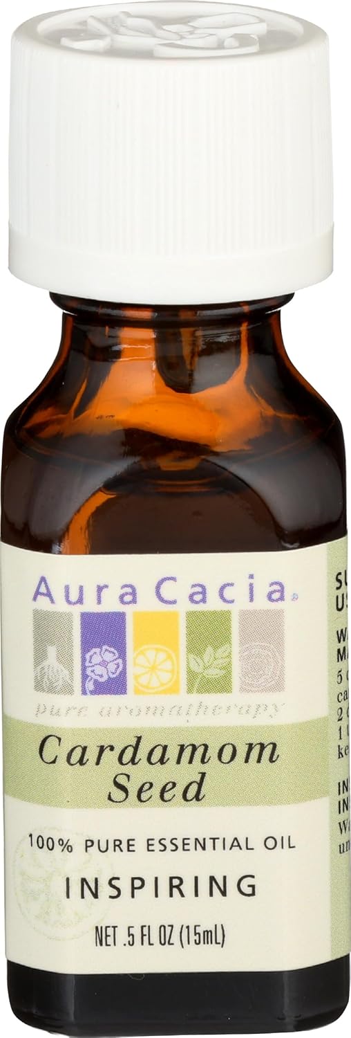 Aura Cacia Essential Oil, Inspiring Cardamom Seed, 0.5 fluid ounce