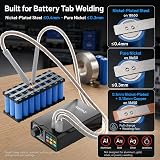 AWithZ UK3 Portable Battery Spot Welder Set, Double Solder Point Strength, 10000mAh with 1650A Maximum Momentary Current, 1-100 Levels, 3 Modes, Foot Pedal, WP110 Welding Pins - 5