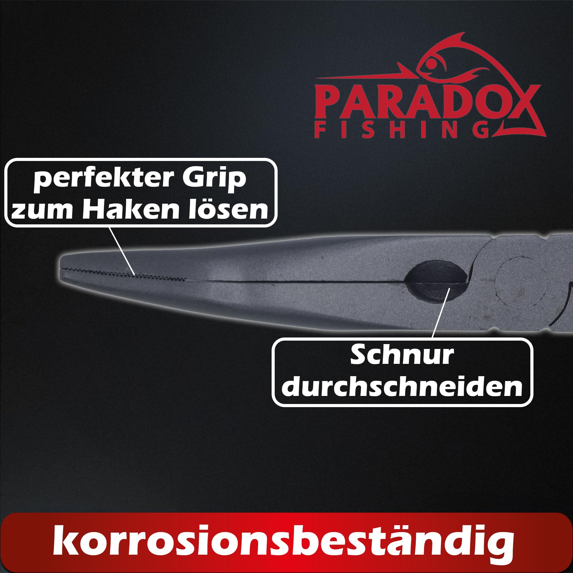 Paradox Fishing Szczelina do szczupaków 29 cm I ściągacz do haczyków wędkarskich Szczelina wędkarska Akcesoria wędkarskie połów szczupaków - odporne na korozję