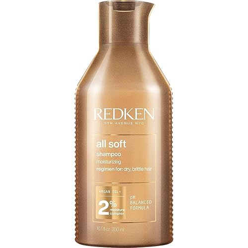 Redken All Soft Shampoo - Moisturizes & Hydrates Dry Hair, Softens & Adds Shine, With Argan Oil, Safe For Color-Treated Hair