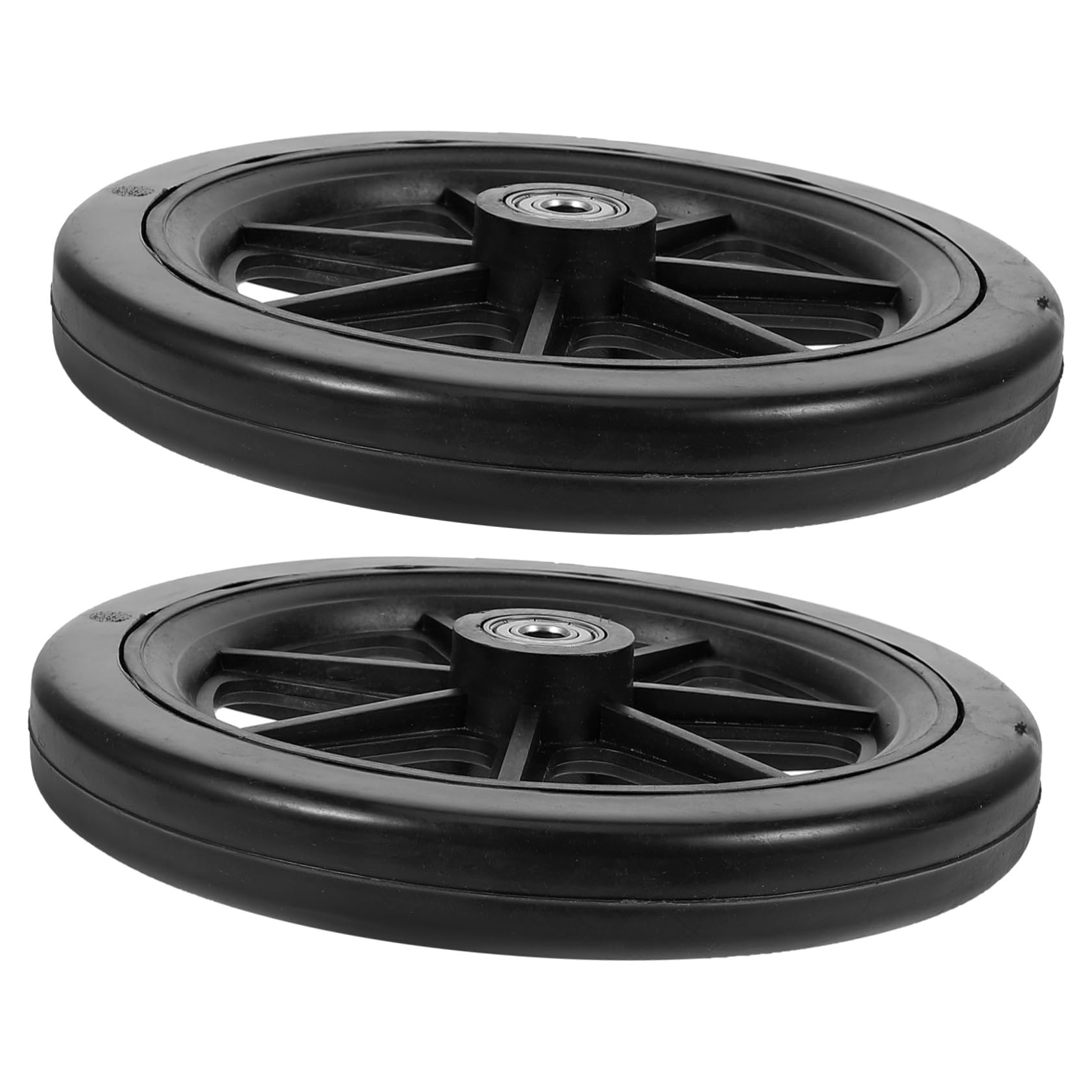 KOMBIUDA 1 Pair Patient Wheelchairs Elderly Wheelchair Elder Wheelchair Accessories Wheelchair for Elderly Adults Replaceable Wheel Universal Wheels Wheel for Front Metal Black