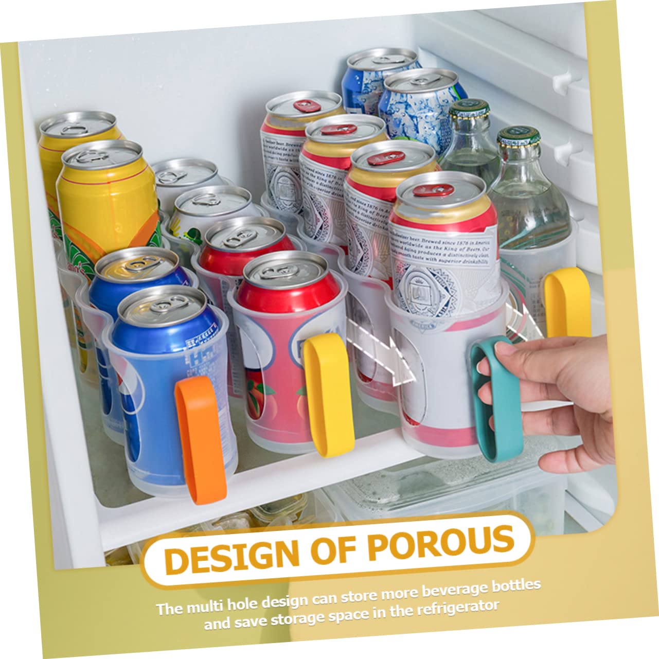 SOLUSTRE 3Pcs Can Fridge Organizer Beverage Dispenser for Refrigerator Stackable Soda Holder for Kitchen Bar Cafe Neatly Stores Beer and Soft Drink Cans