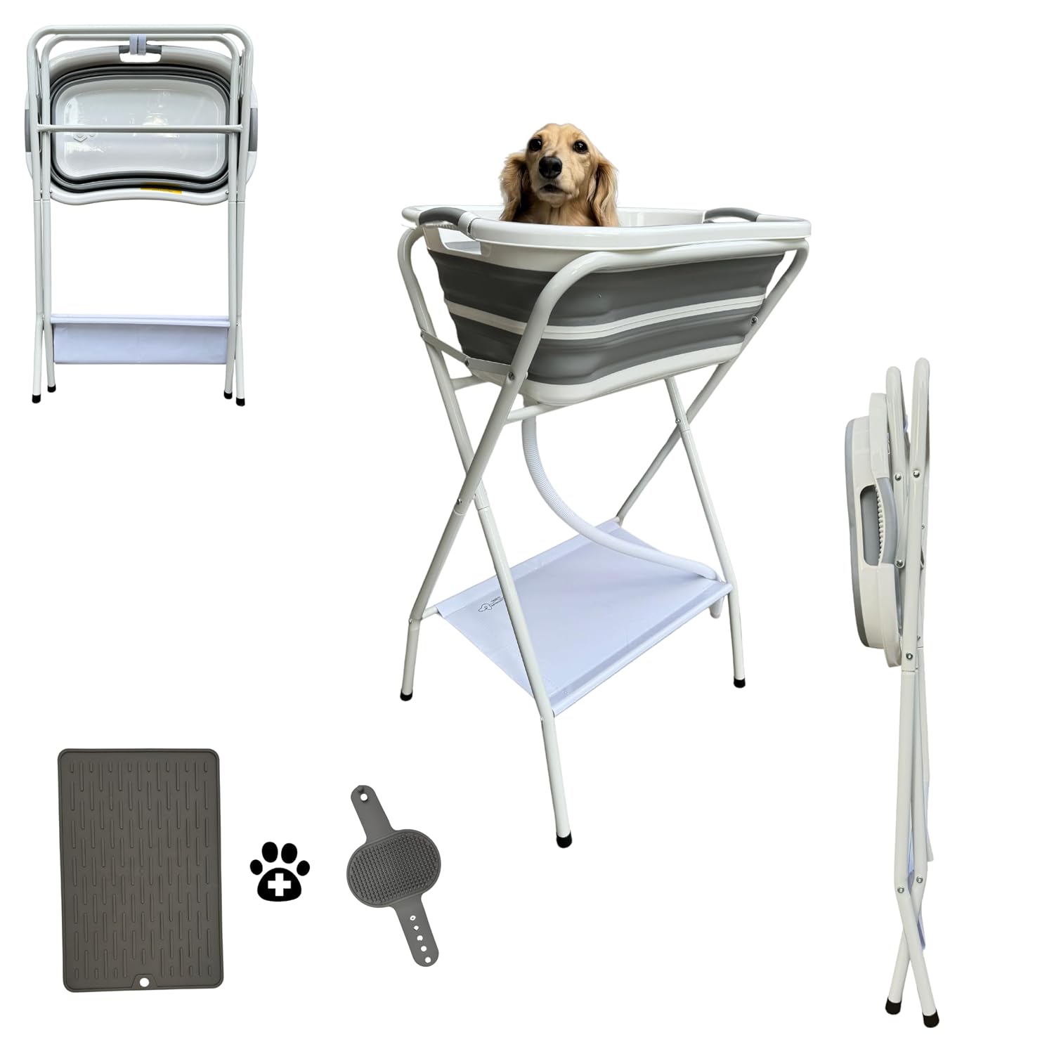 Collapsible Elevated Pet Bathtub, Foldable Washing Station for Small to Medium Dogs and Cats, Portable Pet Shower and Groo... - Review, Price and Buying Guide