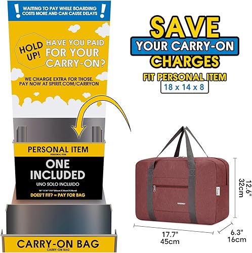 Miniatura 3 de Bolso de viaje, equipaje de mano, deportivo, plegable, para viajar en avión, para mujeres y niñas