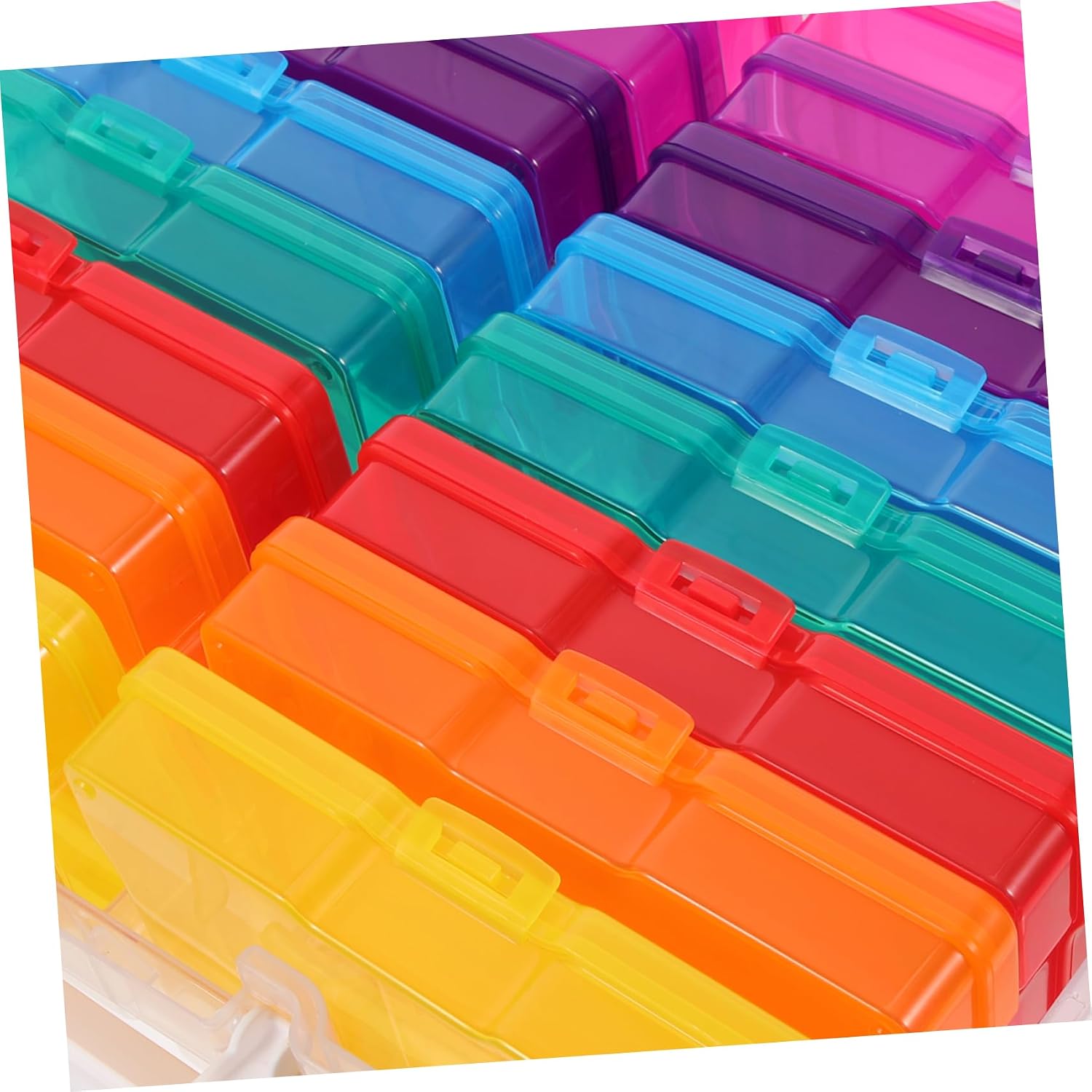 Holibanna Photo Storage Box File Organizer Box Multi-functional Stamp Organizer Cards Container Portable for Cards Photos Jewelry
