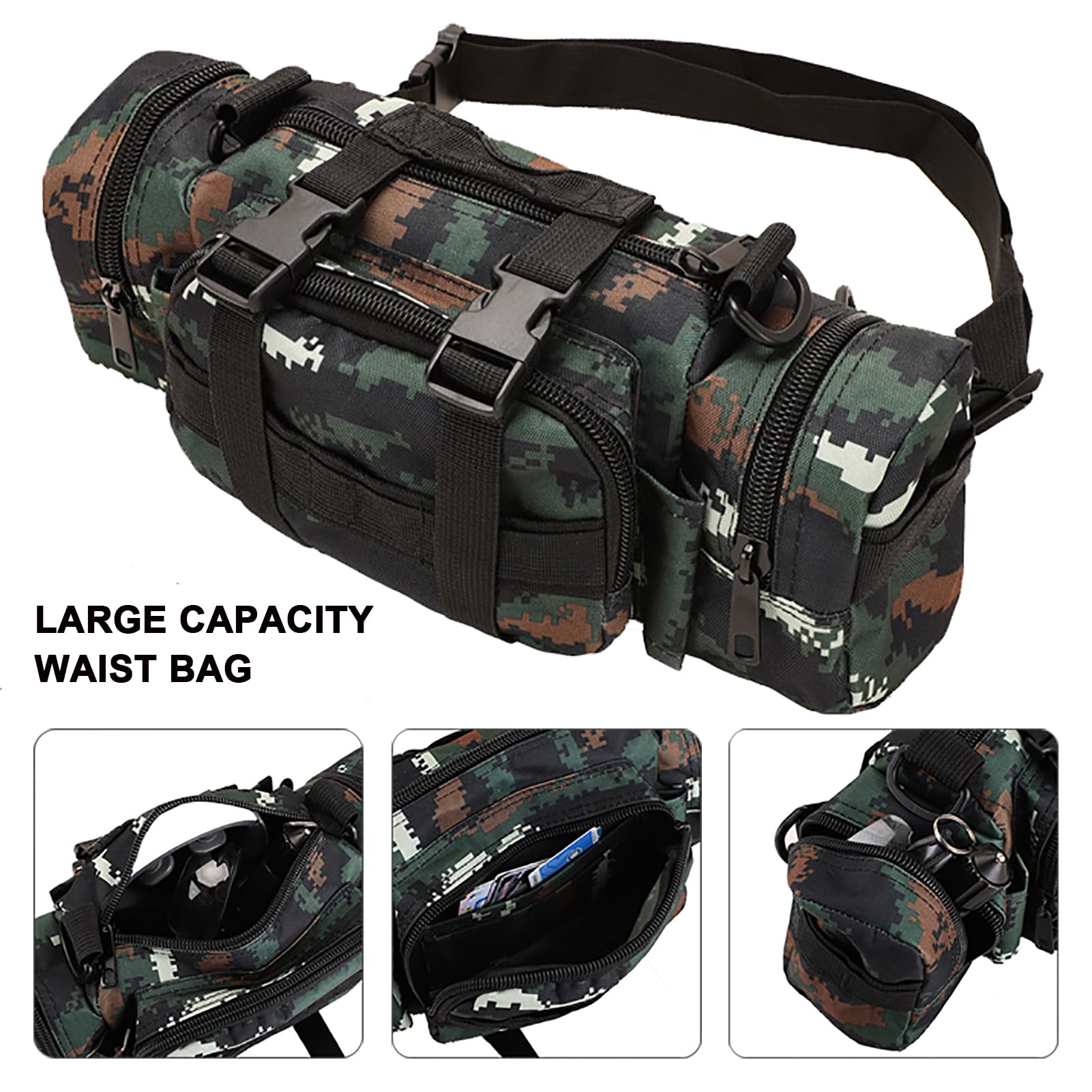 Wanderrucksack 80L - 100L Wandern Rucksack Herren Damen Wasserdichter Trekkingrucksack großer Reiserucksack Abnehmbare Outdoor Molle Taktischer Rucksack Für Bergsteigen Camping Reisen,Schwarz