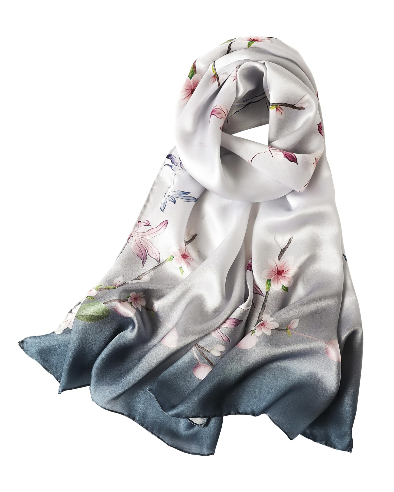 Foulard Donna 100% Seta Chiffon Leggera Stola Elegante Regalo Donna | 100% seta, morbida e leggera, chiffon delicato, stampe orientali, colori vivaci, confezione regalo, stola elegante