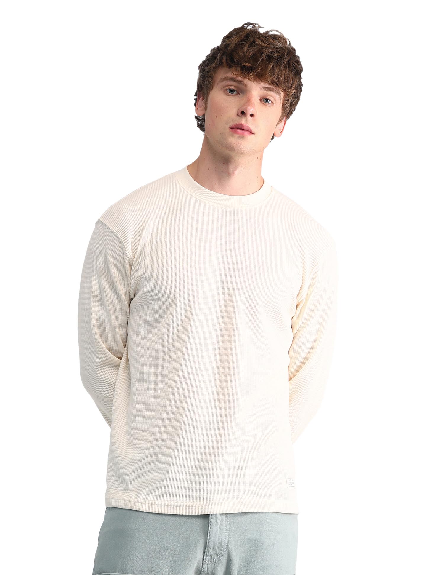 flying machine Men's Regular Fit Sweatshirt| Patterned Weave-picture-54