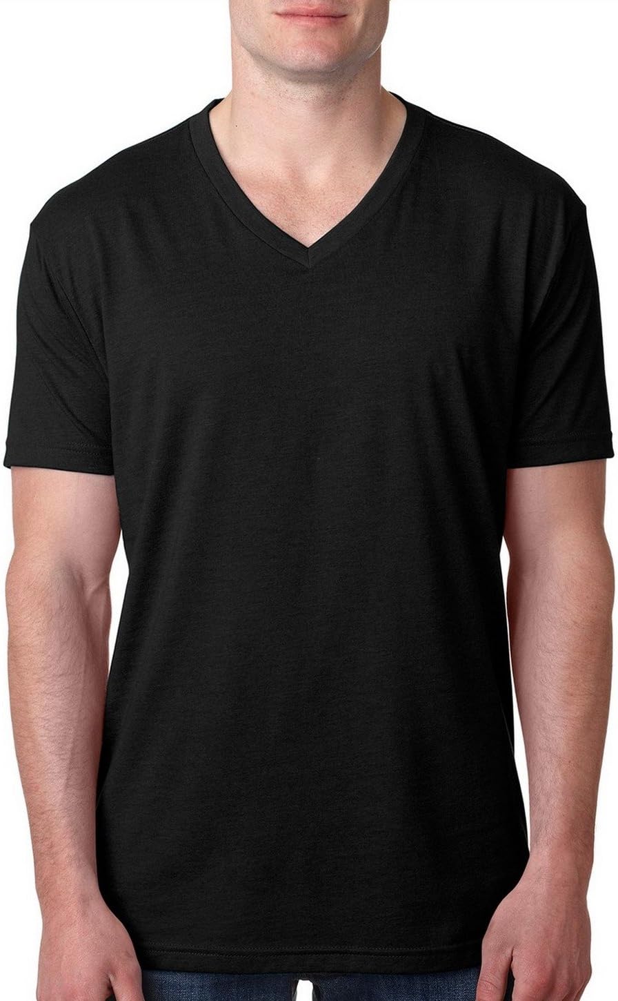 Next Level 6240 Premium CVC V-Neck Tee Black Large | Amazon.com