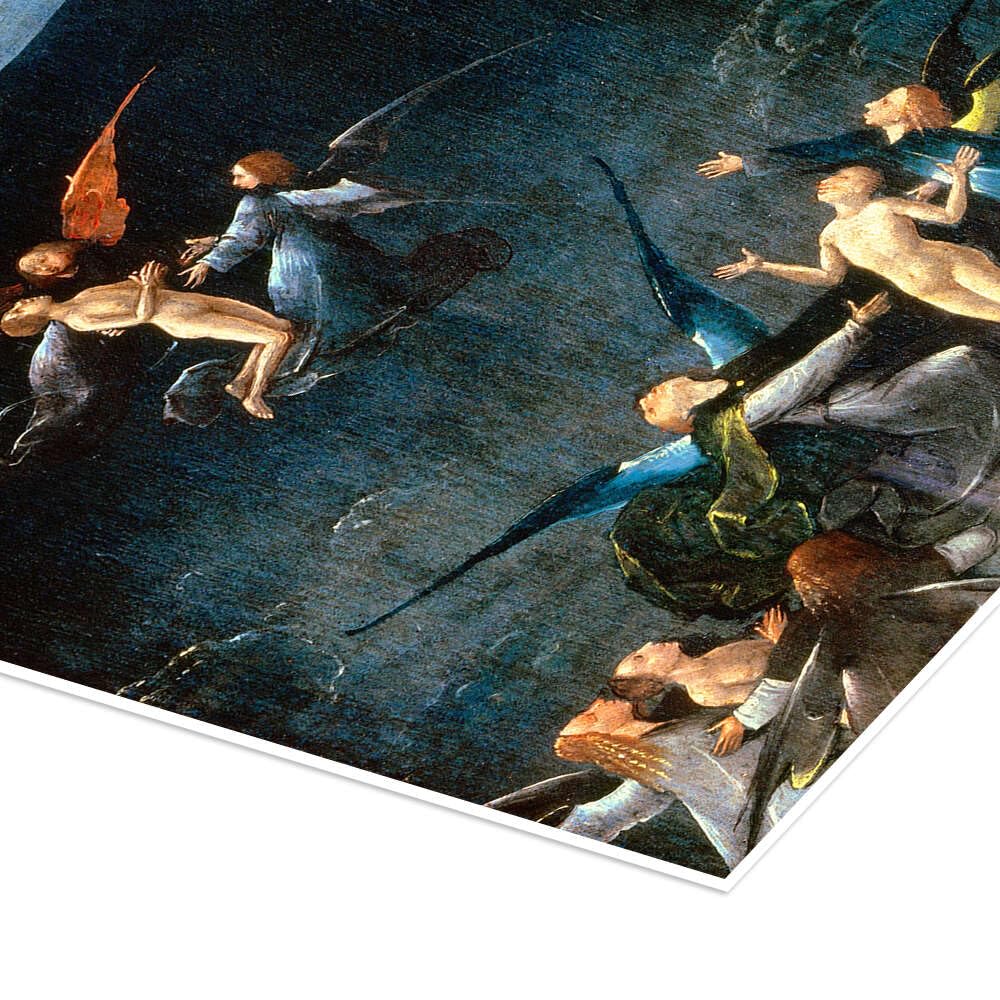 Poster Hieronymus Bosch Ascesa All'Empireo - 40x80 Cm Carta Premium
