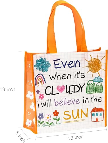 Miniatura 5 de Loveinside Bolsas de regalo medianas recicladas con asas, bolsa de regalo reutilizable para fiestas de cumpleaños para niños, bolsa de compras -