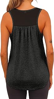 Wayleb Camiseta Deportiva de Tirantes Mujer Espalda de Malla Top Deportivo Mujer Sin Mangas Camisetas de Entrenamiento Transpirable y Ligera para Fitness, Running, Yoga, S-3XL