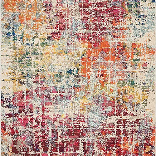 Tapis de salon moderne multicolore antidérapant 160x180 cm - 7