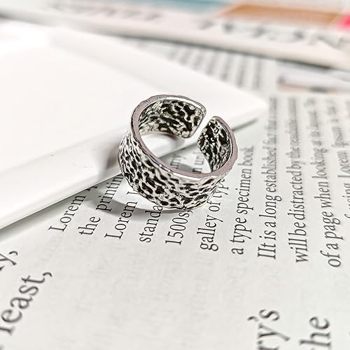 Miniatura 225 de 925 Sterling Silver Ring Minimalist Adjustable Rings Band Handmade Rings for Women Girls