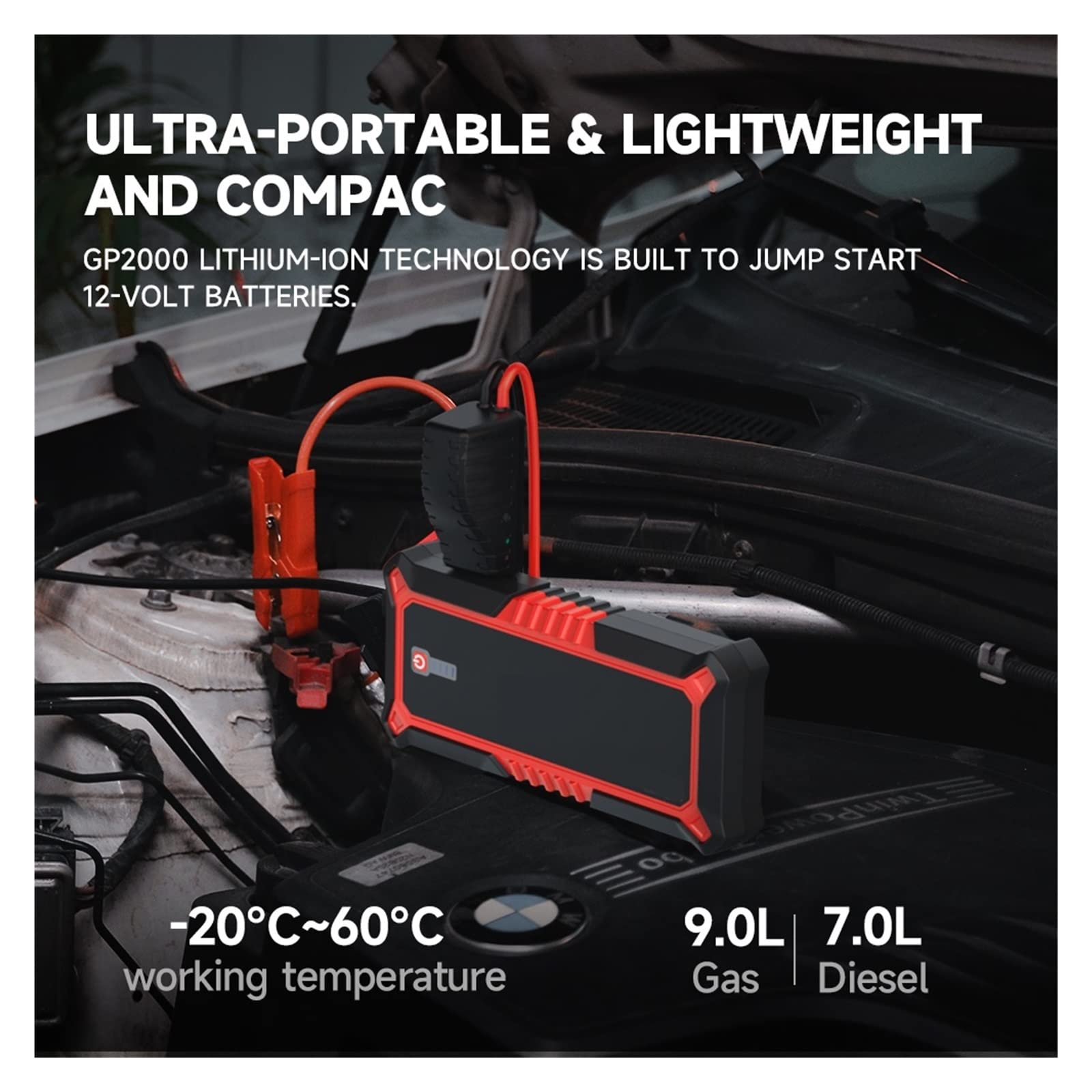 Ładowarka samochodowa 2000A automatyczne urządzenie do uruchamiania awaryjnego 12V zewnętrzny powerbank samochodowy automatyczny wzmacniacz baterii motocyklowej 19700mAh przenośny PowerBank pojazdu
