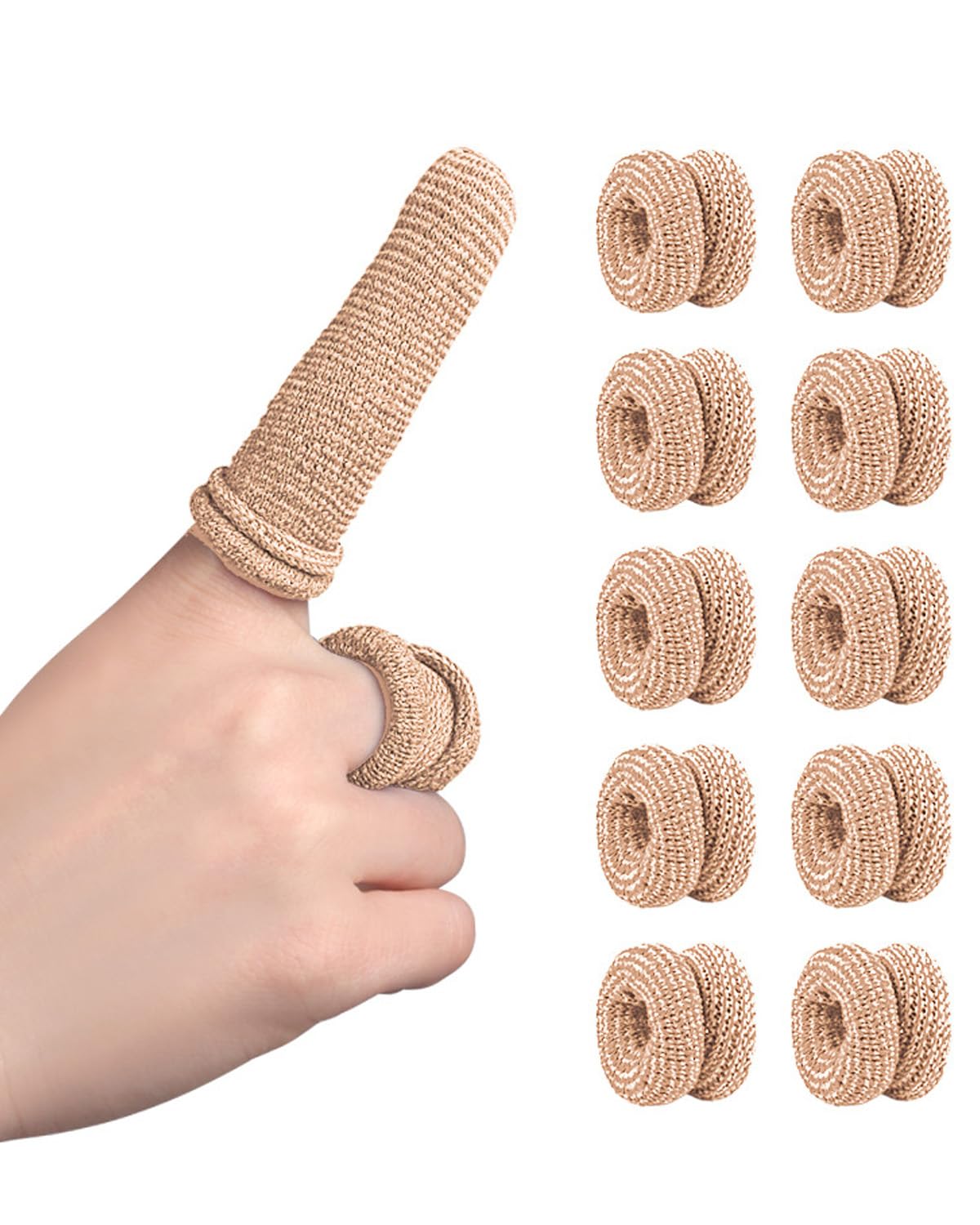 Pansements Doigts 10pcs, Couleur Chair, Respirants & Discrets pour Maintien Stable et Protection Fiable lors du Travail & Sport.