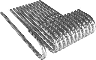 Sponsored Ad - RiYii 12 Pack Garden Rebar Stakes J Hook Heavy Duty Galvanized Steel Ground Anchors 12 Inch Dog Dig Defence...