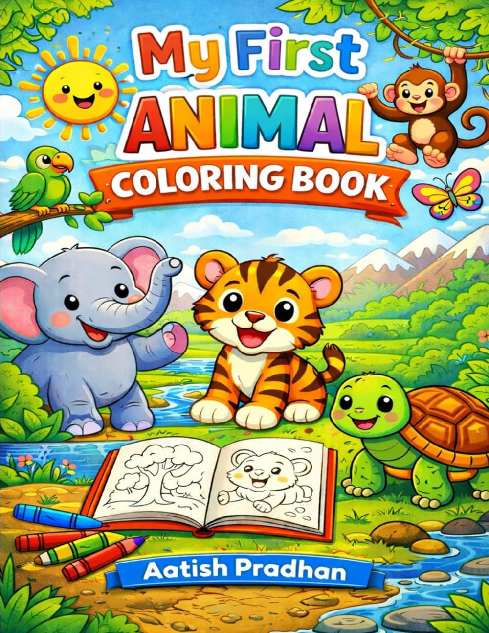 My First Animal Coloring Book: Fun and Easy Animal Coloring Pages for Kids Ages 3–6 | Bold Outlines, Simple Designs, Early Learning Fun