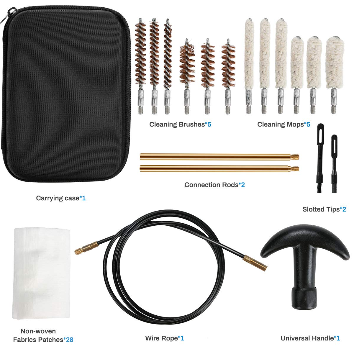 Coptiner 19Pcs Rifle Gun Cleaning Kits 22-45 Universal Caliber - View #11