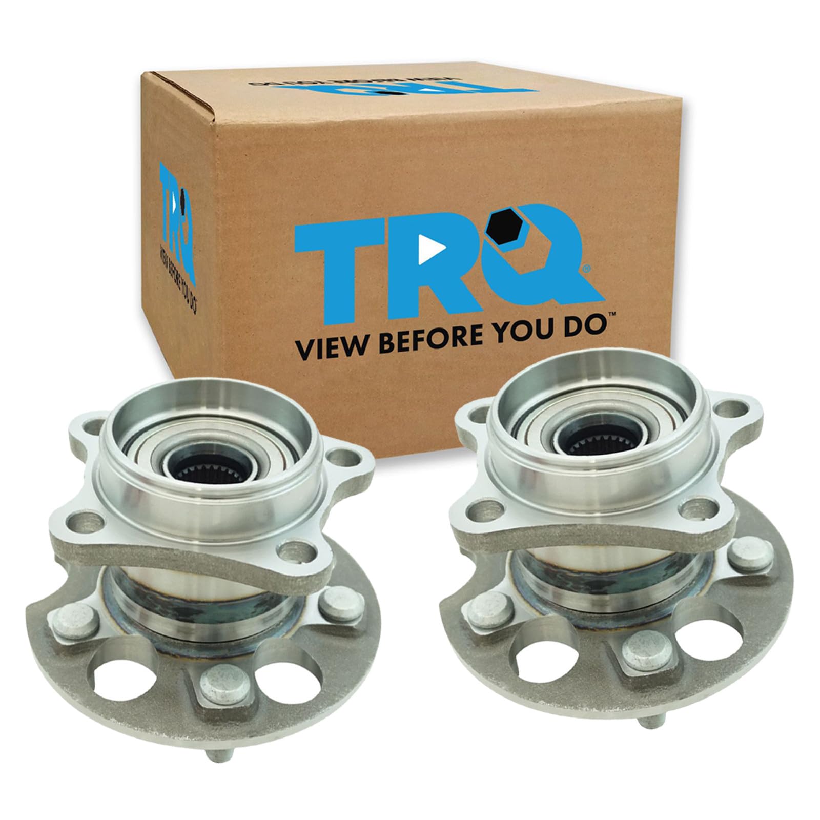 TRQ Rear Left and Right Wheel Bearing and Hub Assembly Set 2 Piece