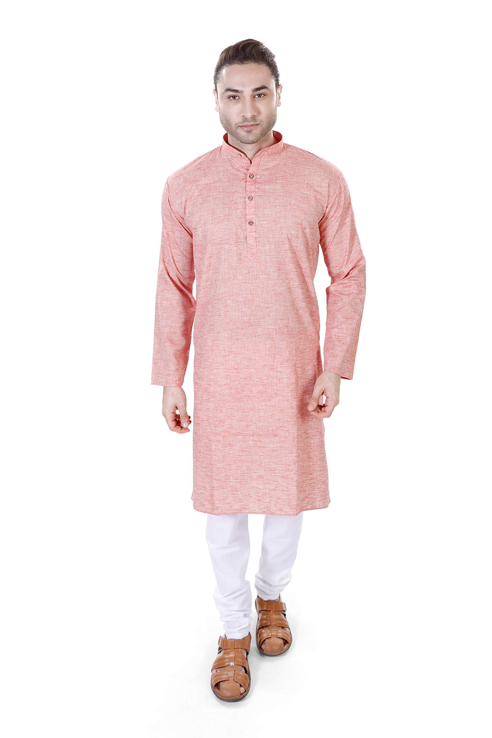 luckwin Men's Handloom Cotton Kurta Pyjama Set, Full-Sleeve, Mandarin Collared Neck, Ideal for Every Occasion, Cotton Made, Lightweight and Comfortable-picture-29
